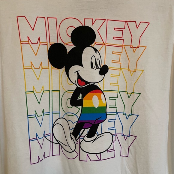 DISNEY Mickey Mouse Rainbow White Tank Top - Disney Store - Picture 4 of 8